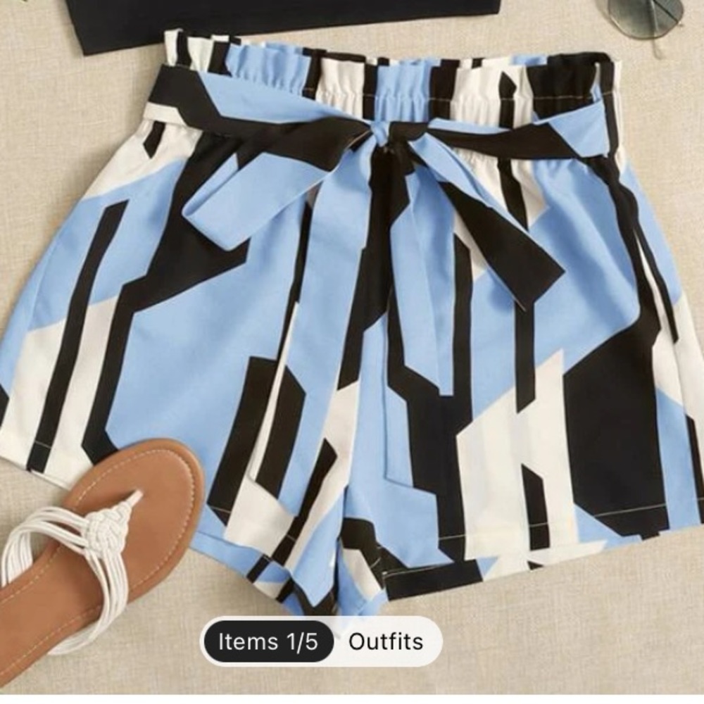 SHEIN paper bag shorts [NWOT]